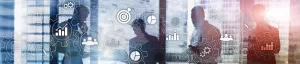 Silhouettes of business people